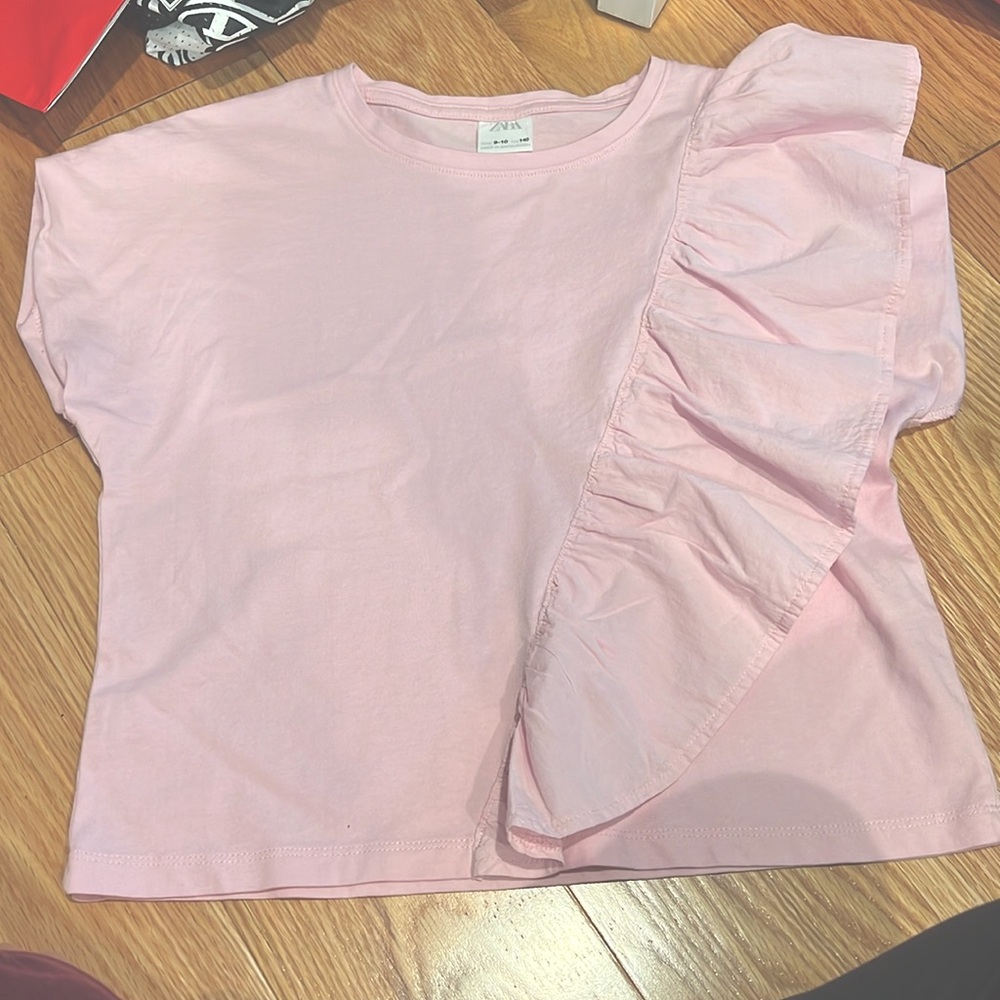 Zara pink shirt sleeve shirt